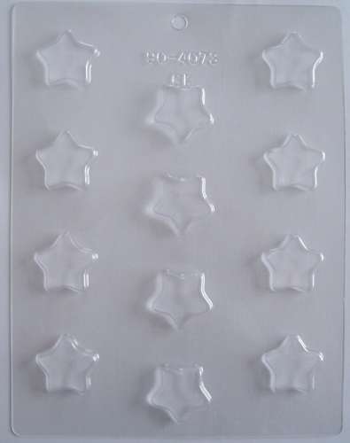 Flat Stars Chocolate Mould - Click Image to Close